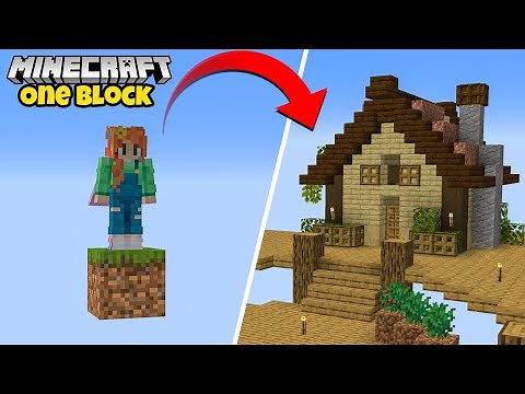 STARTING OVER in Minecraft ONE BLOCK!