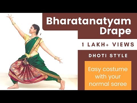 Easy Saree Draping Tutorial for Indian Classical Dance | Bharatanatyam Dance Costume | Rasika Joshi