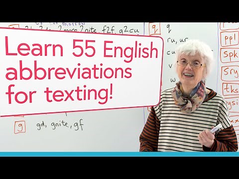 Learn 55 abbreviations for texting & messaging in English