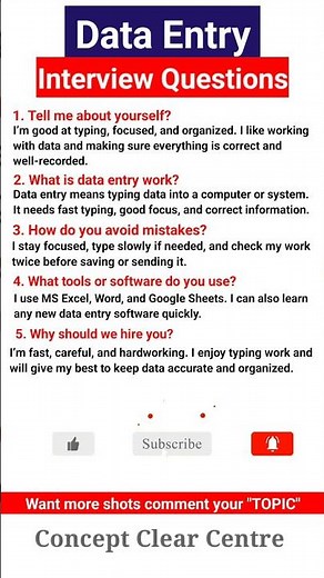 Data Entry Interview Questions and Answers to Ace your Interview