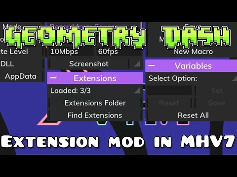 How to Use "Extensions" in Megahack v7 // Geometry Dash