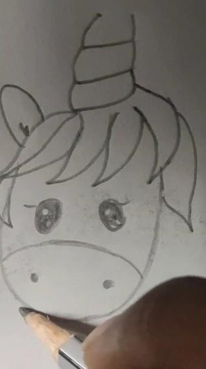 how to draw a simple unicon drawing - simple unicon baby drawing for beginners