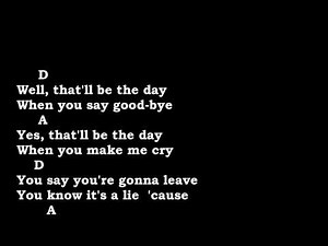 Buddy Holly THAT'LL BE THE DAY lesson