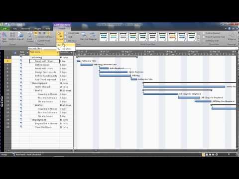 Display Task Name Next to Bars on Gantt Chart - MS Project