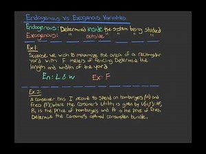 Endogenous vs Exogenous Variables