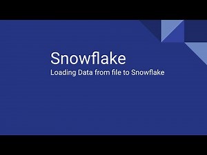 Loading Data from Local File to Snowflake(Part 1)