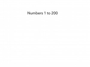 Numbers 1 To 200