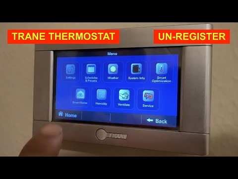 TRANE THERMOSTAT XL824 - HOW TO UN-REGISTER / RESET