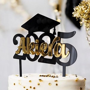 Personalized Graduation Cake Topper Custom Acrylic Grad Party Decoration Class of 2025 Cake Decor Senior Celebration Keepsake - Etsy
