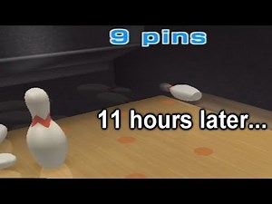 11 hours trying to get a perfect game on wii sports bowling and this is the closest i got...