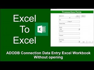 Excel To Excel Use ADODB connection Excel VBA