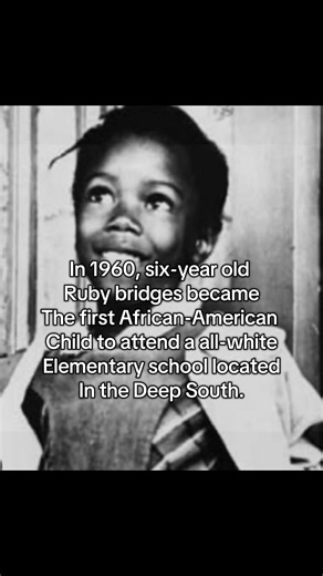 Currently she is 71, it broke my heart when I found out about her 💔#rubybridges #fypage #fyppppppppppppppppppppppp #civilrights #fyppppppppppppppppppppppp