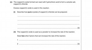 (c) The copper(II) oxide formed can react with hydrochloric aci... | Filo