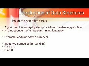 Introduction of Data Structures- lecture 1/DAA