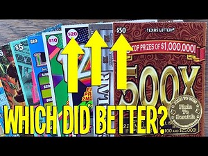 WHICH DID BETTER?! 2X $50 or 5X $20 Lottery Tickets