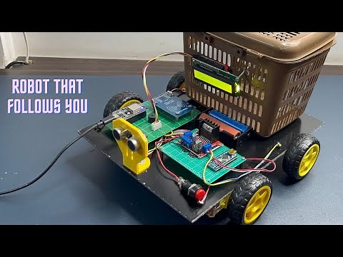 Smart Shopping Trolley Robot That Follows You Automatically | Arduino Project