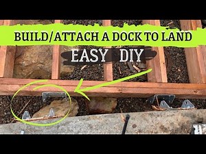 How to Build and Attach a Dock to Land - EASY Diy with Barrels