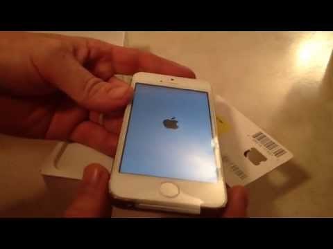 Setting up iPhone 5S basic set up turning on for the first time manual