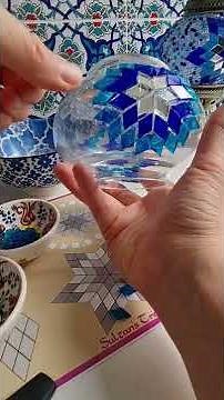 Making a Mosaic Lamp Glass "Blue Eren" - Sultan's Treasure