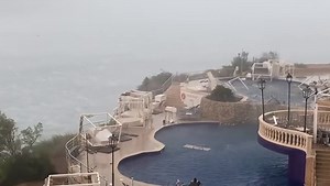 Majorca: Storm whips through pool area at hotel in 2023