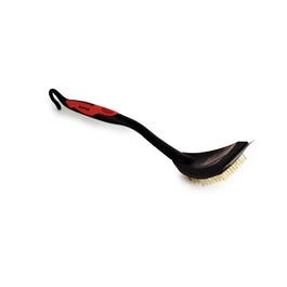 Charles Bentley BBQ Brush with Steel Scraper - Red Notched
