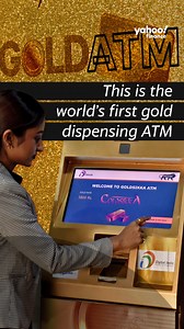 2.4K views · 5 comments | The world’s first gold-dispensing ATM is in Hyderabad, India. The ATM allows customers to buy 24 karat gold coins with a debit or credit card. https://yhoo.it/3V9KtNT #yahoofinance #finance #ATM #gold #personalfinance #money #currency | Yahoo Finance | Facebook