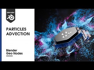 Blender3D 3.6 - Particles Advection with Geometry Nodes tutorial