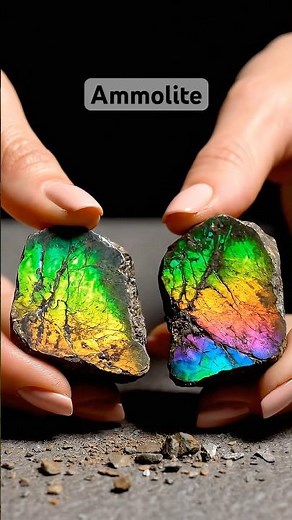 🔨💎 Splitting an Ammolite | Iridescent Crystal ASMR ✨ #shorts