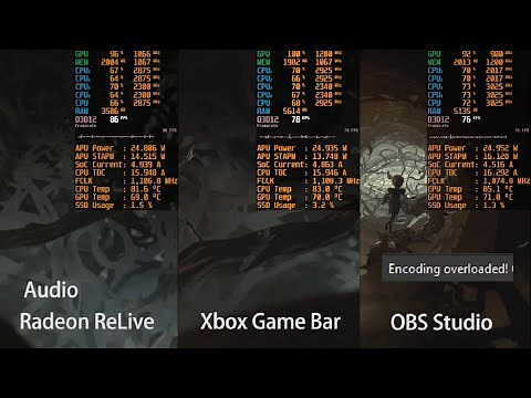 Radeon ReLive vs Xbox Gamebar vs OBS Studio | Recording Software Comparison