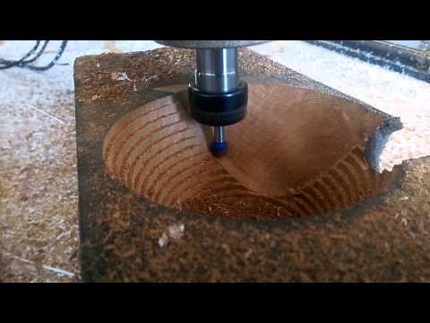 Cnc finish cutting bowl.