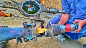 Restoring a Damaged Truck Rear Hub Axle Spindle