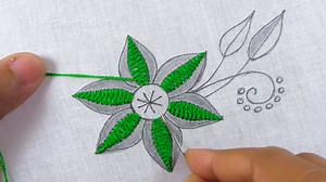 Beautiful hand embroidery flower patterns, needlepoint art embroidery for beginners, easy sewing flower | SR Embroidery
