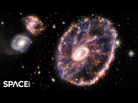 James Webb Space Telescope's amazing Cartwheel Galaxy view in 4K zoom-in!