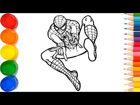 SPIDERMAN coloring pages | Let's color Spiderman drawing pages for kids