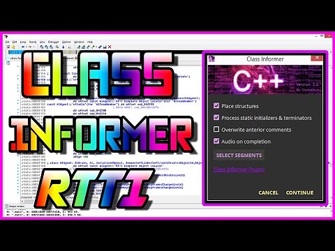 ClassInformer Tutorial - IDA Pro Plugin for RTTI in C++