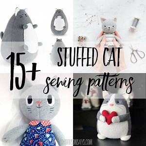 15  stuffed cat sewing patterns - Swoodson Says
