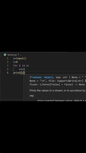 Stop Using len() ❌ Count Characters Like This 🔥 #shorts #codetips #learnpython #python