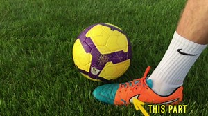 How to Bend a Soccer ball with the Outside of Your Foot | Tutorial