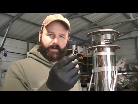 How to install a wood burning stove in a steel building or carport or barn.