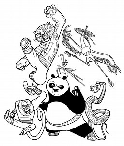 Free Kung Fu Panda coloring page