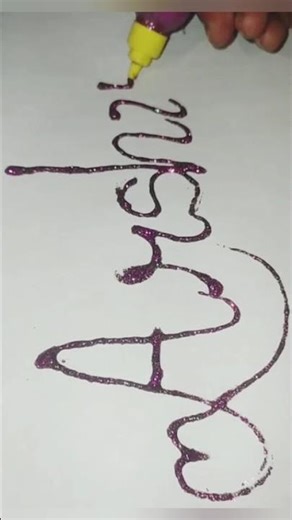 How to write name by Sparkle | calligarphy creation | Arshiya | calligarphy tutorials |#arts #design