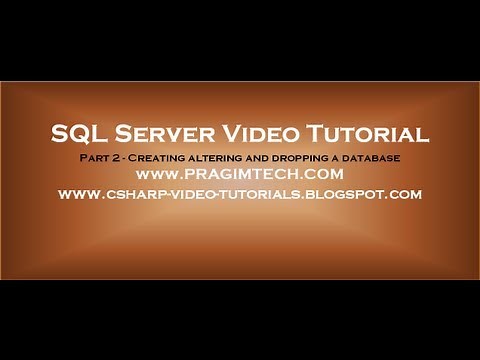 Creating altering and dropping a database - Part 2