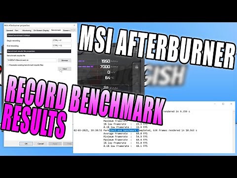 How To Use The Benchmark Option In MSI Afterburner To Record Game Statistics