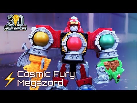 Cosmic Fury Megazord Toy Review (Power Rangers Season 30)