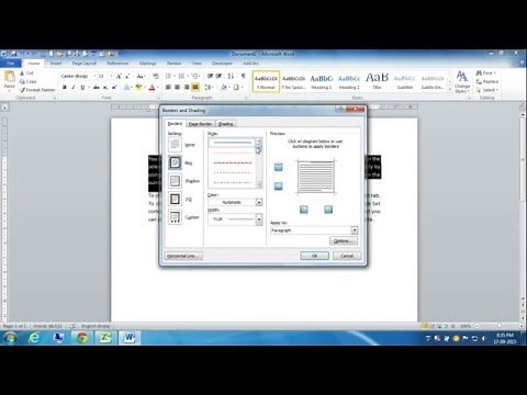 How to Add Border Around Text in Word
