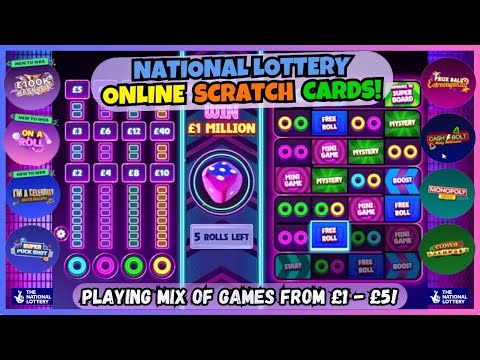 🎉NATIONAL LOTTERY - ONLINE SCRATCH CARDS!💥 Playing A Mix Of Games From £1 - £5! 🤞#nationallottery