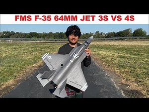 FMS F-35 V2 64mm EDF Jet - 3S versus 4S flight!