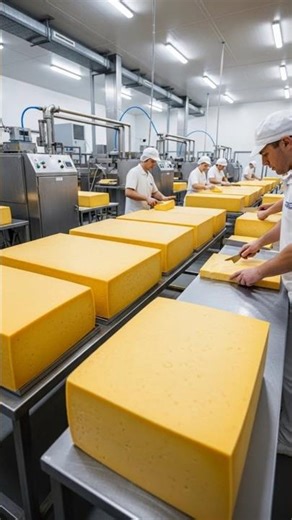 Inside a Cheese Factory – From Fresh Milk to Perfect Cheese Blocks (Full Process)