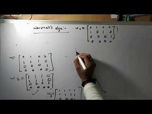 Transitive Closure using Warshall's algorithm|Discrete Mathematics|