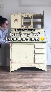 I Took a Chance on the Grossest Freebie Ever 😬 | Vintage Cabinet Furniture Makeover #beforeandafter